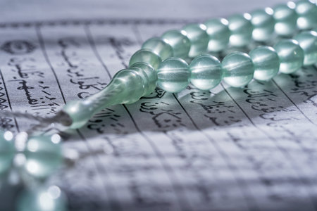 holy koran book andprayer beads