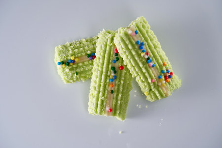 ramadan cookie against white  backgroundの写真素材