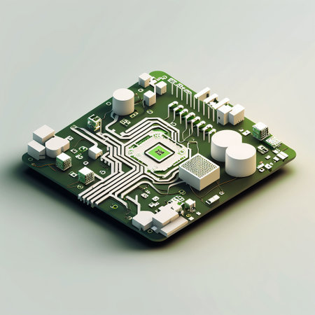 Ai generated illustration of circuit board abstract backgroundの素材