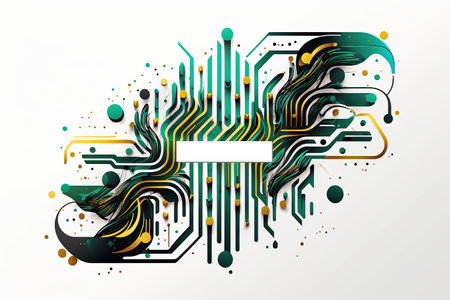 Ai generated illustration of circuit board abstract backgroundの素材