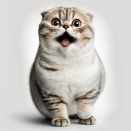 ai generated illustration fat american shorthair cat portraitの素材