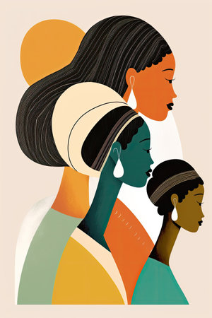 ai generated illustration of Women portraits of different nationalities and culturesの素材