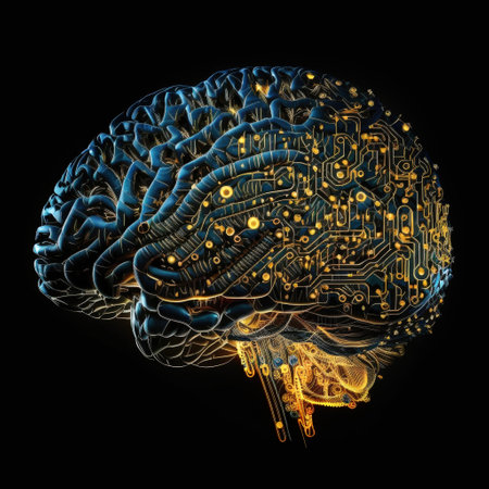 Ai generated illustration about the human brain and computerの素材