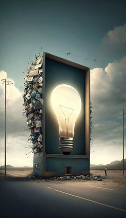 Ai generated illustration of business growth ideas conceptの素材