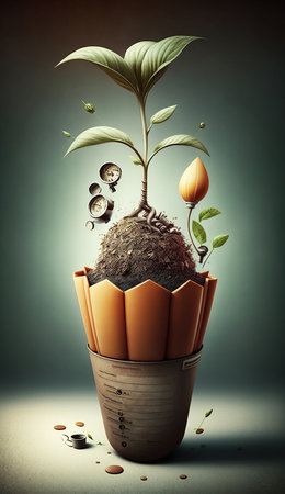 Ai generated illustration of business growth conceptの素材