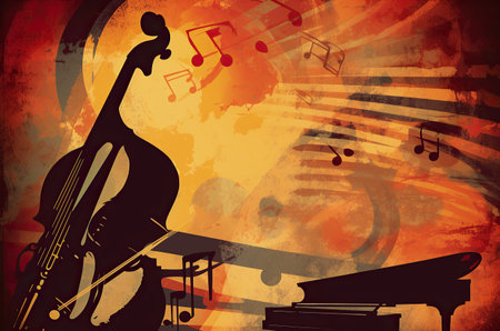 Ai generated illustration abstract International world jazz day poster designの素材