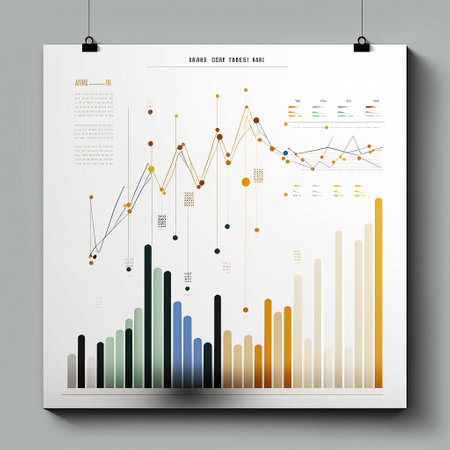 ai generated Illustration finance report graph bar chartの素材