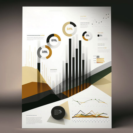 ai generated Illustration finance report graph bar chartの素材