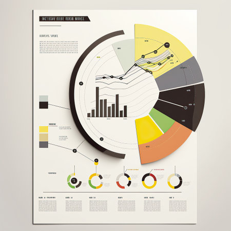 ai generated Illustration finance report graph bar chartの素材