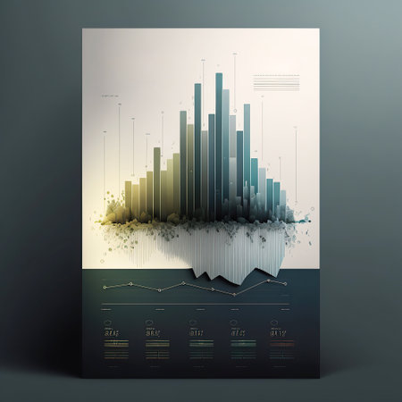 ai generated Illustration finance report graph bar chartの素材
