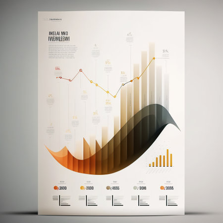 ai generated Illustration finance report graph bar chartの素材