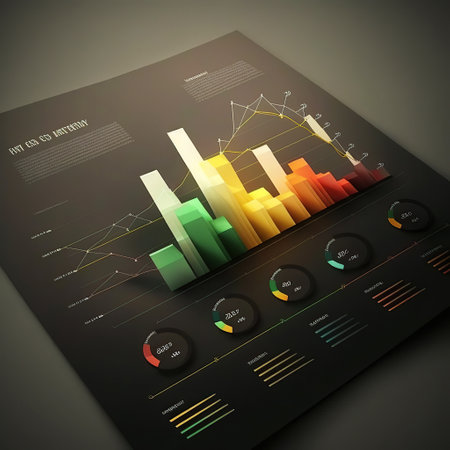 ai generated Illustration finance report graph bar chartの素材