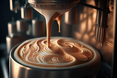 Ai generated illustration stainless steel coffee machineの素材