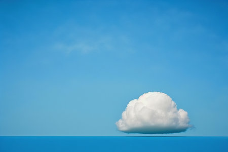 Ai generated illustration white cloud against blue backgroundの素材