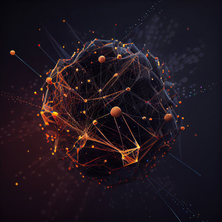 Ai generated illustration Internet connections, everything connects to everythingの素材