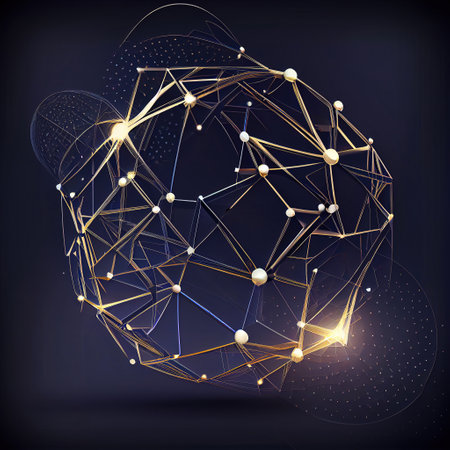 Ai generated illustration Internet connections, everything connects to everythingの素材