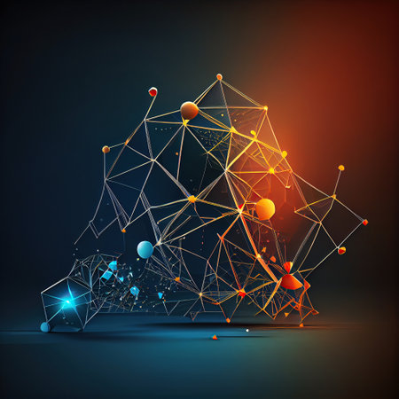 Ai generated illustration Internet connections, everything connects to everythingの素材