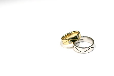 Diamond Gold and Silver Ringsの写真素材