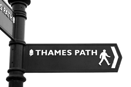 Thames Path signの写真素材