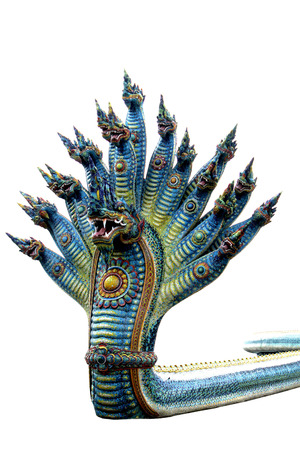 Statue of the serpent with the head.の写真素材