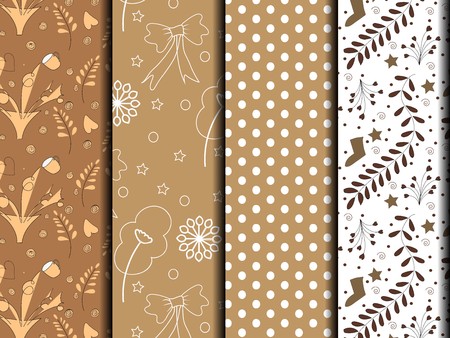Brown and white forms patterned abstract of nature.のイラスト素材