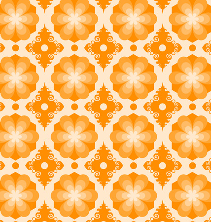 Floral  seamless pattern Moroccan, Portuguese tiles, Azulejo, ornaments. Can be used for wallpaper, pattern fills, web page background, textures tileのイラスト素材