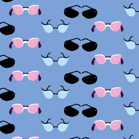 Seamless eyewear pattern.Vector illustrationsのイラスト素材