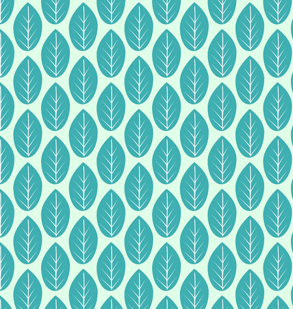 A Colored seamless pattern with leaf in blueのイラスト素材