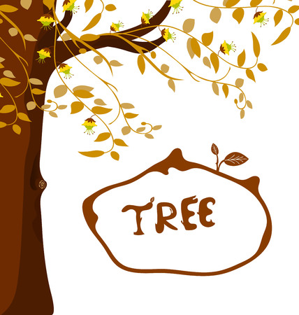 Background with blooming tree for greeting cardのイラスト素材