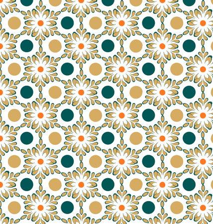 Floral motifs seamless abstract geometric pastel.のイラスト素材