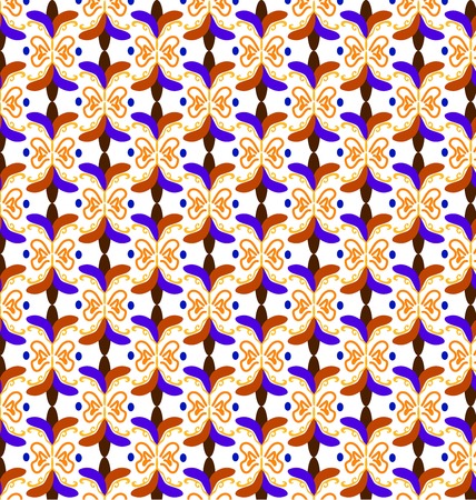 Geometric patterns with abstract flower patternのイラスト素材