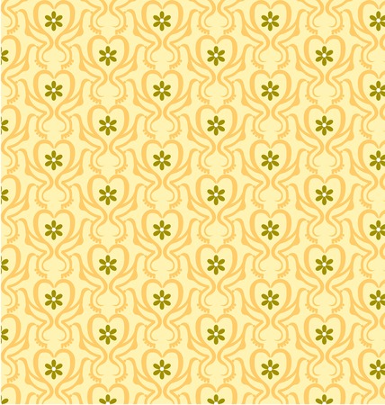 Geometric patterns with abstract flower patternのイラスト素材
