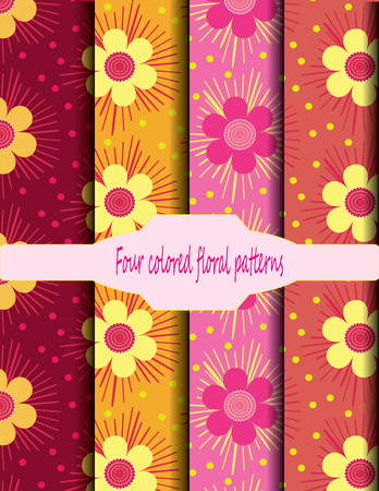 A pattern Flowers Cute colorful vector design for background or wallpaper.のイラスト素材