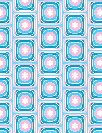 Square blue and pink geometric pattern designs are seamless.のイラスト素材
