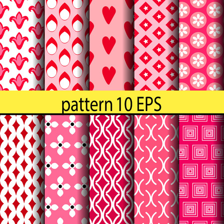 Set patterned backgrounds Seamless geometric shapes. abstract patterns bright colors.のイラスト素材
