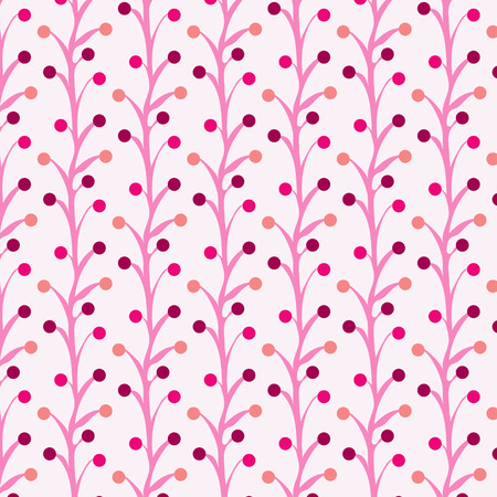 Geometric pattern background Seamless abstract foliage Pinkのイラスト素材