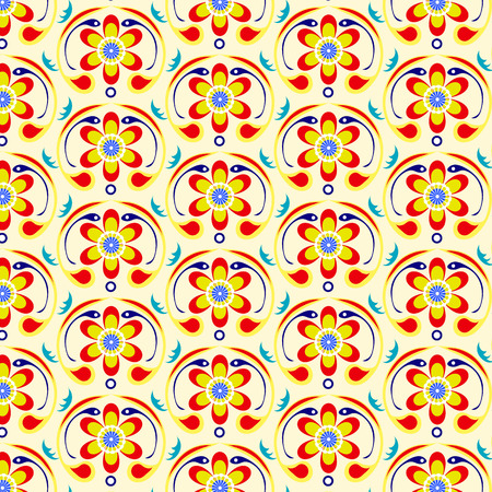 Texture is Fabric pattern seamless pattern yellow flowers.のイラスト素材