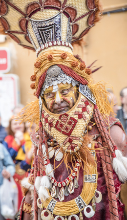 Friday, April 22, 2016 Feast of Saint George in Alcoy, Spainのeditorial素材