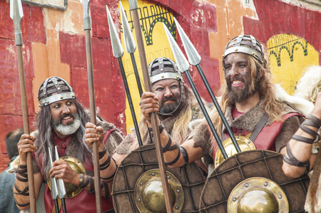 Friday, April 22, 2016 Feast of Saint George in Alcoy, Spainのeditorial素材