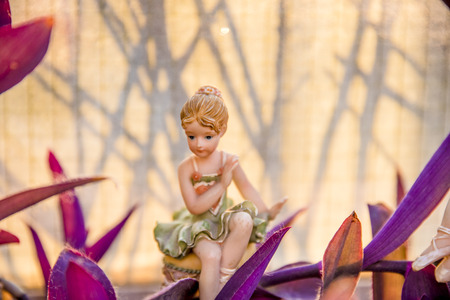 Young dancer in her garden resting after a hard day at workのeditorial素材