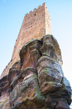 Castillo de la Zofra located in Campillo de Due?as Guadaljara, in the Cadederos mountain range, near Molina de Arag?n area called the Siberia of Esa?ola. In this castle rocker Tower of Joy of Game of Thronesのeditorial素材