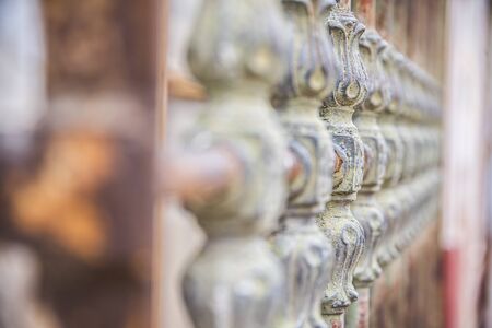 Original metal grating that protects a propertyの写真素材