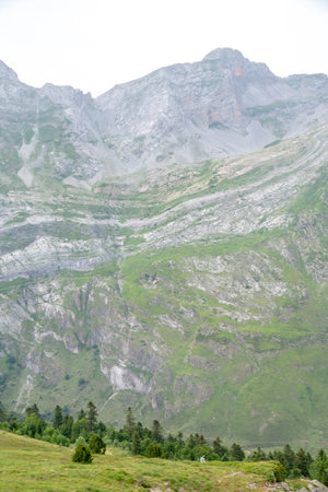 Meadows, rivers,lakes   and mountains festivities in the Portalet mountain pass in the Aragonese Pyrenees bordering the French borderの写真素材