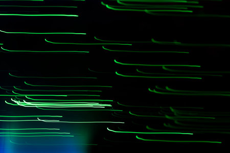 Colorful psychedelic lights and shadows in a dazzling stream of diverse light
