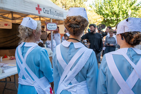 Alcoy, Alicante, Spain 09232023 Alcoy Modernist Week, Modernism Friends Association stage the work of the first female doctor the city had: Virginia Soler Alberolaのeditorial素材