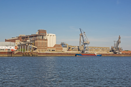 Grain plant in Bremen, Germanyの写真素材
