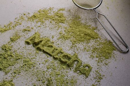 Matcha green tea from shade-grown tea leavesの写真素材