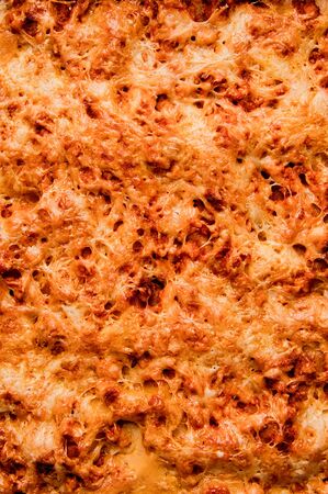 Ingredients for Italian lasagna: cheese, minced meat, tomato paste.