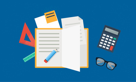 Education concept, vector flat illustrationのイラスト素材