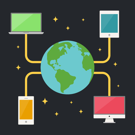 World Wide Web concept. Vector illustrationのイラスト素材